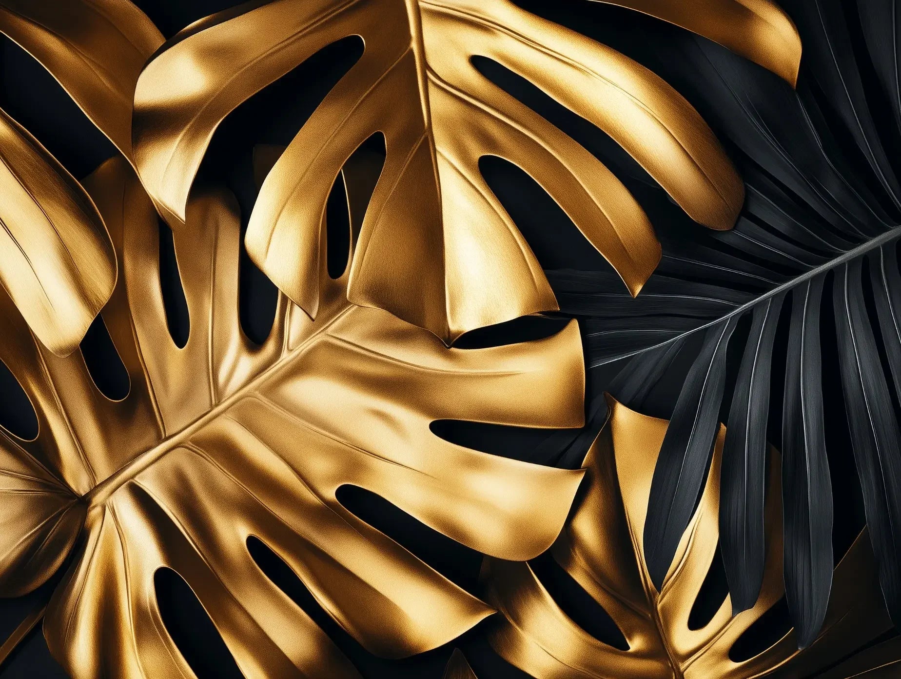Gilded Jungle Nocturne - WallCreatives