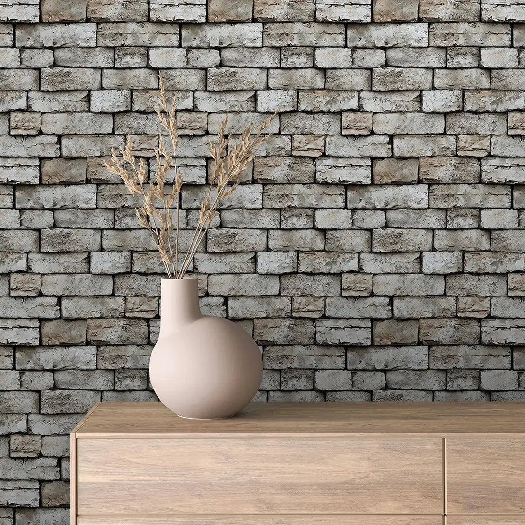 Aged Urban Loft Brick Wall - WallCreatives