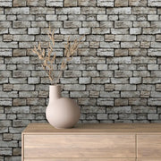 Aged Urban Loft Brick Wall - WallCreatives