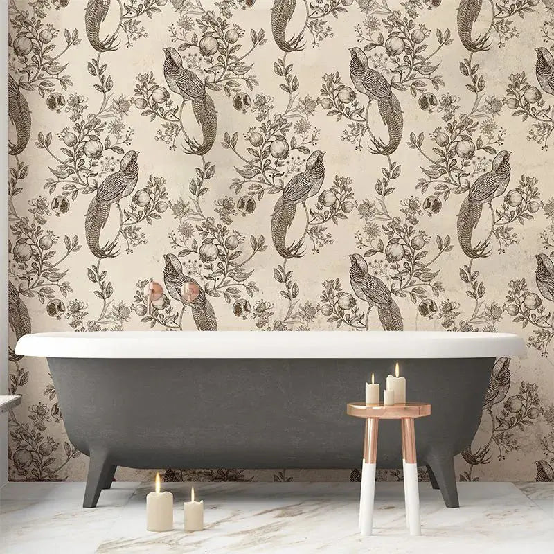Pomegranate Garden In Coper Wallpaper Vladila