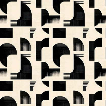Abstract Rhythm in Monochrome - WallCreatives