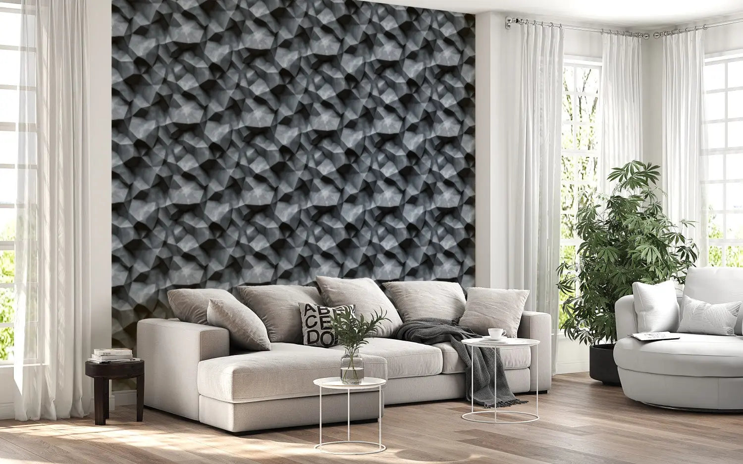 Shadowform Geometric Mural WallCreatives