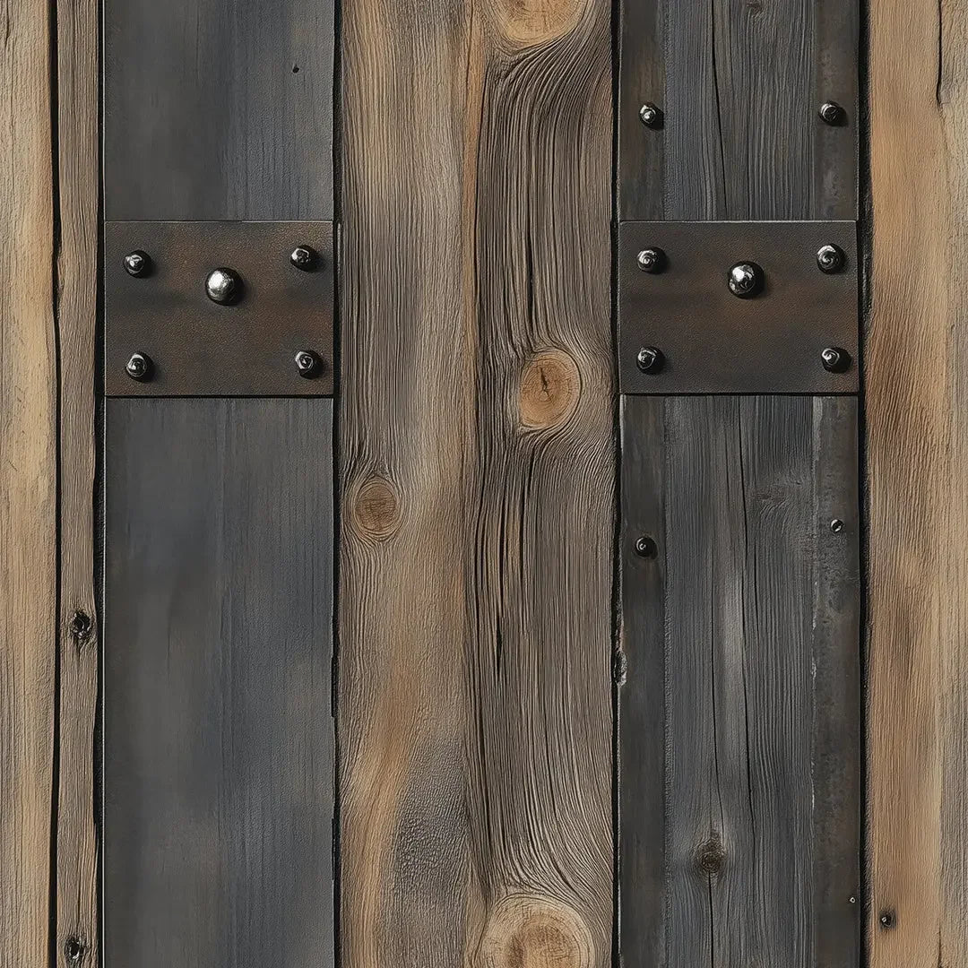 Forged Timber Panel Wallpaper - WallCreatives