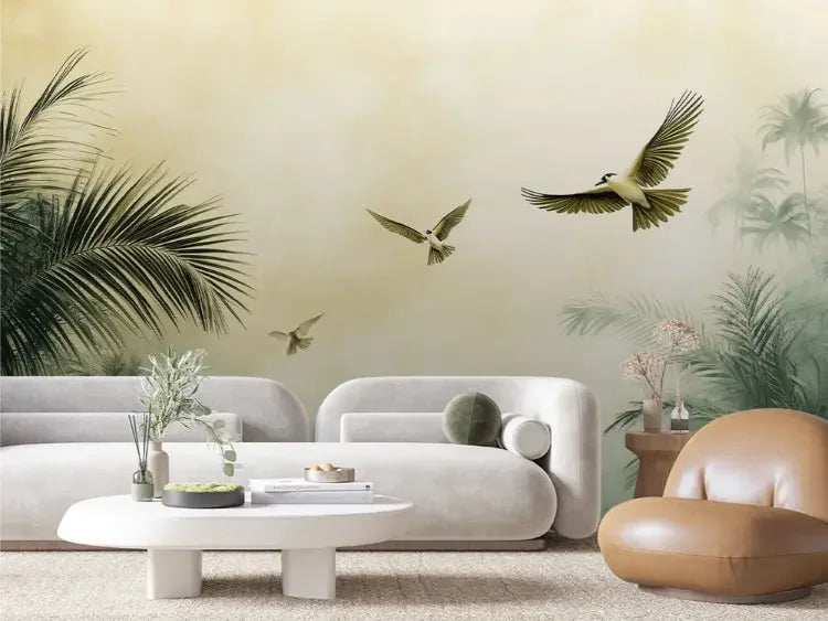 misty jungle canopy flight - wallcreatives