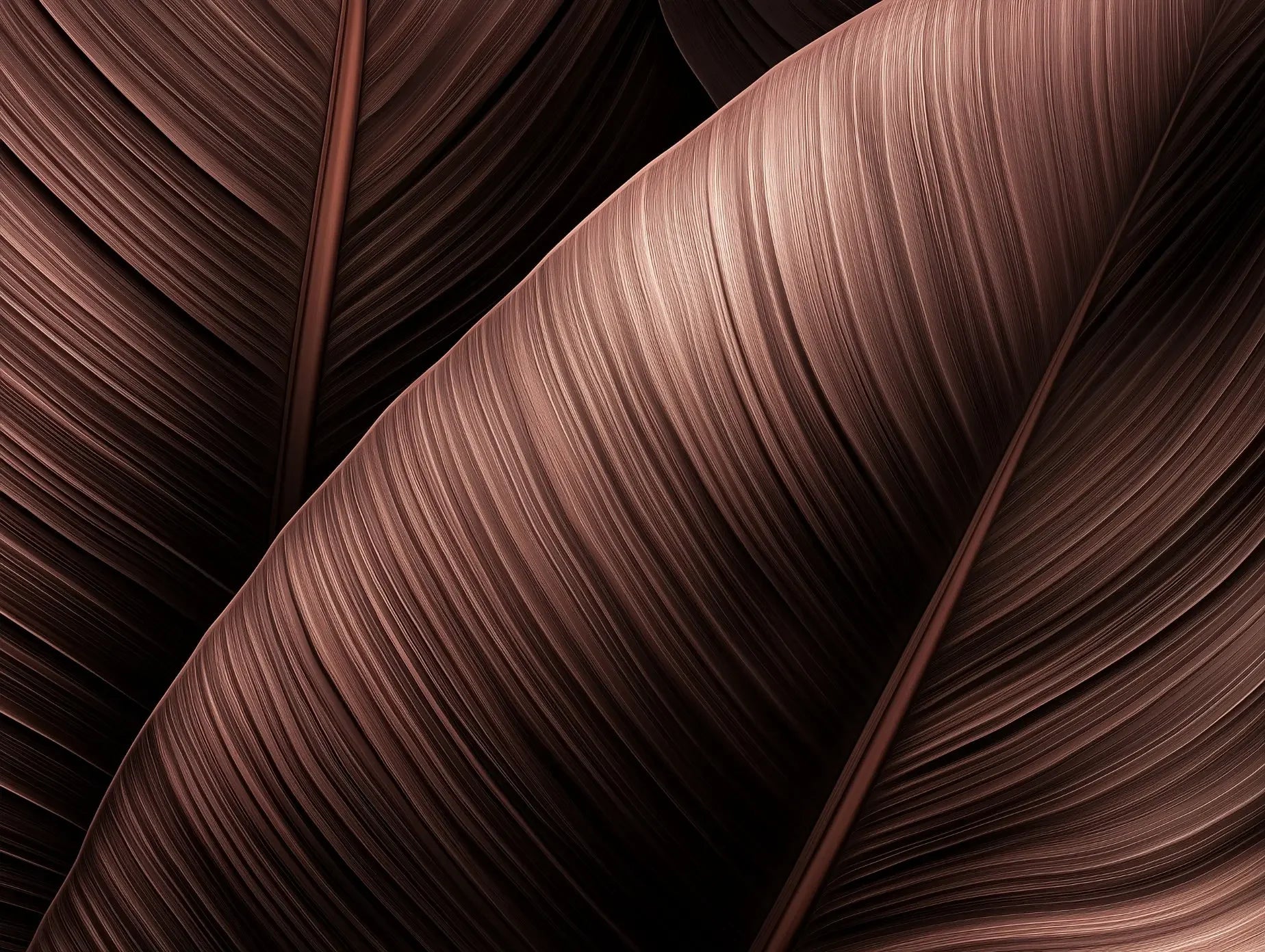 Polished Cacao Leaf Mural - WallCreatives