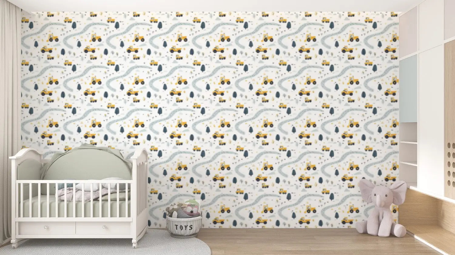 Busy Builder's Woodland Journey WallCreatives