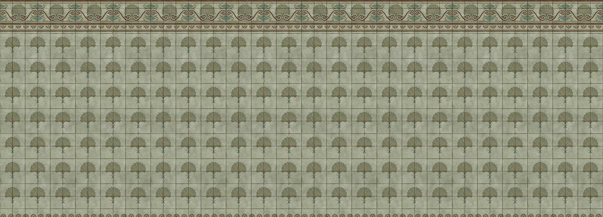 Green Tiles Art Nouveau Wallpaper Vladila