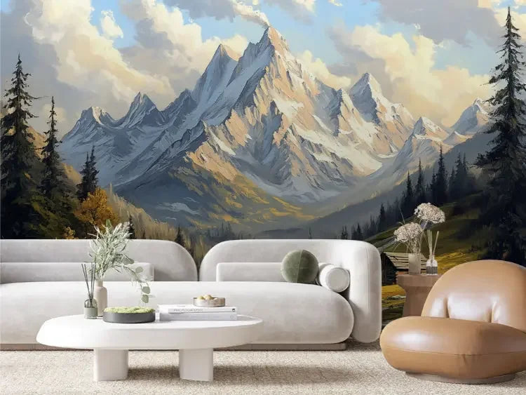 golden hour alpine serenity - wallcreatives