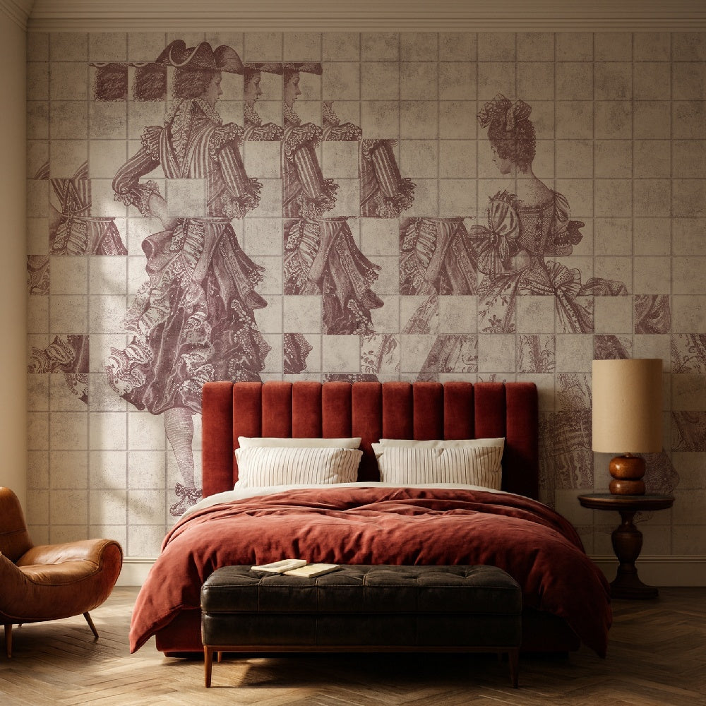 Tapet Decadent Fragments rose WallCreatives