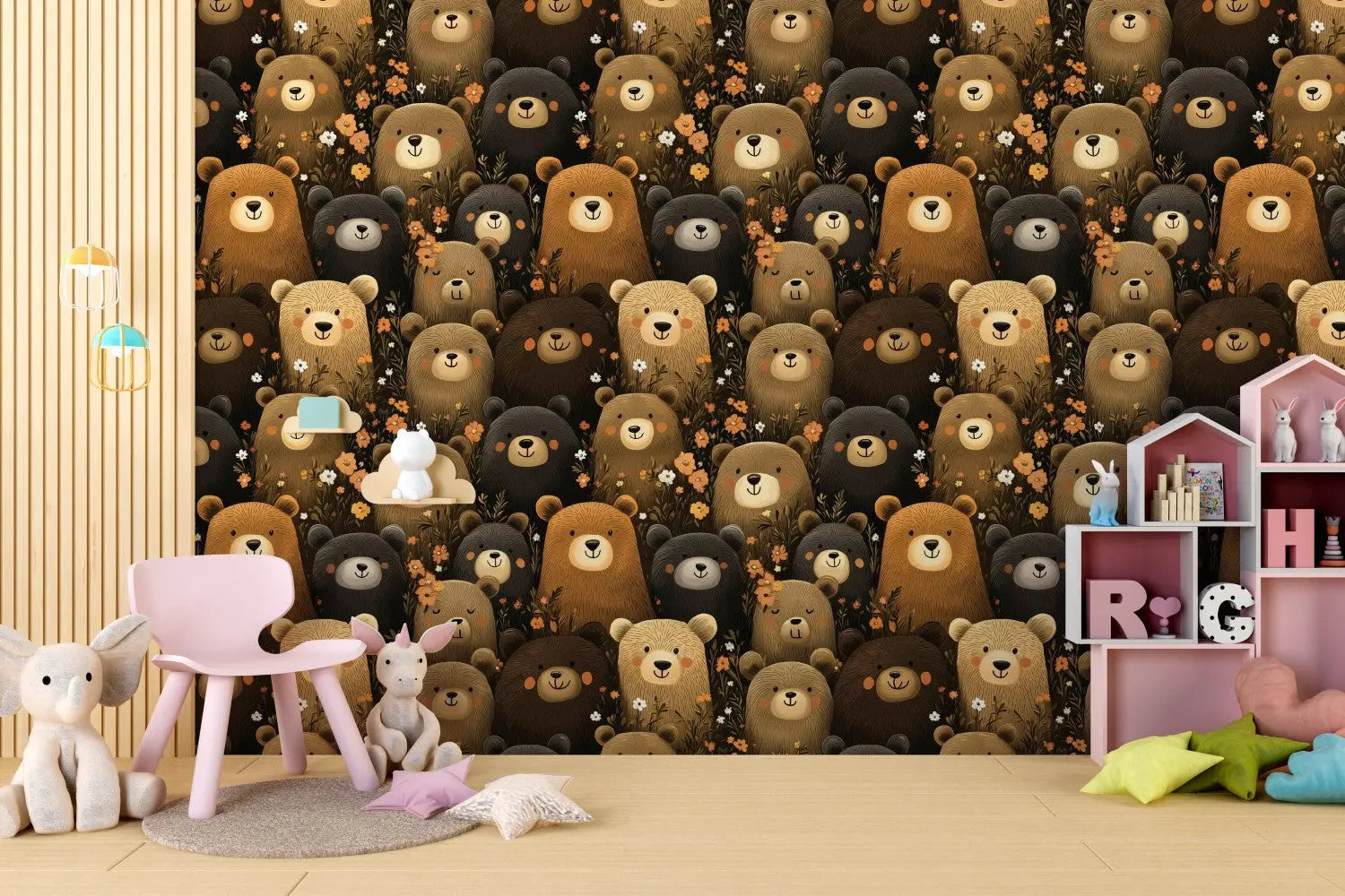 Enchanted Bear Forest Gathering WallCreatives