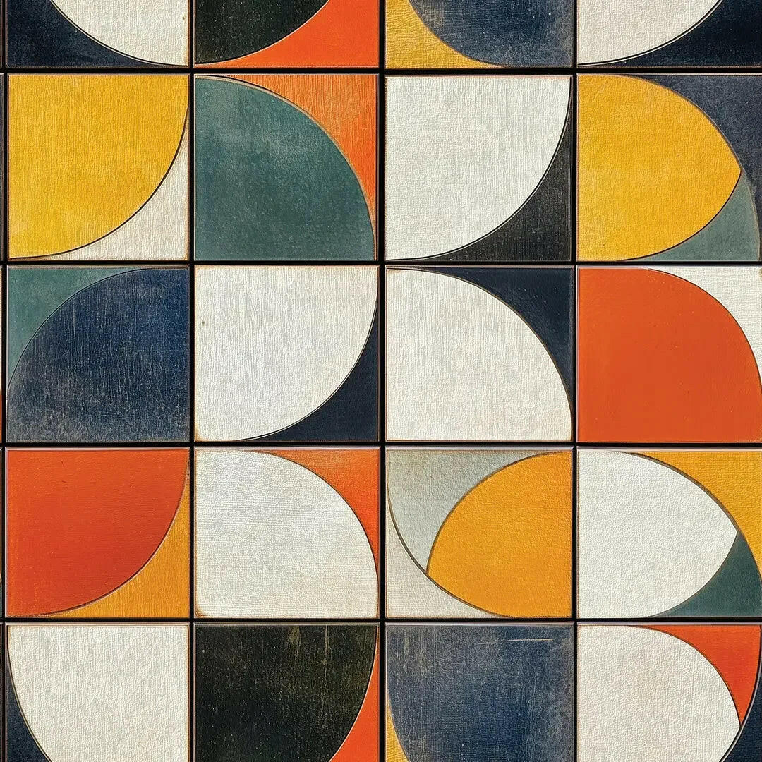 Abstract Cadence Tiled Mural - WallCreatives
