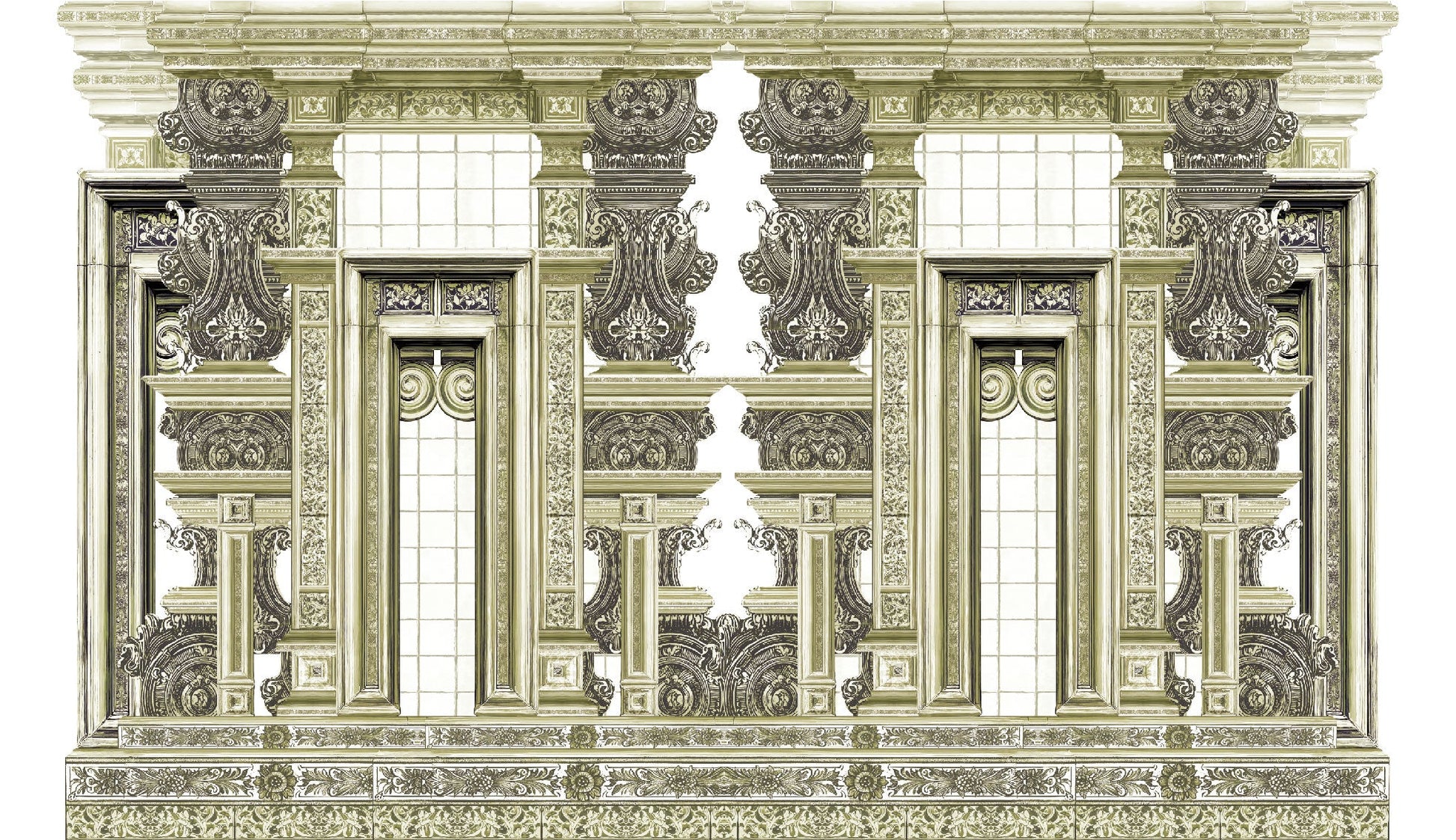 Tapet Ornamental Cathedral cream WallCreatives