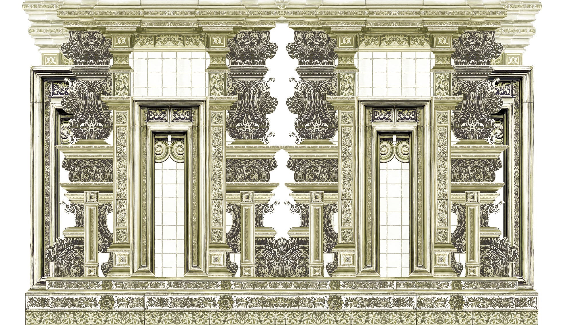 Tapet Ornamental Cathedral cream WallCreatives