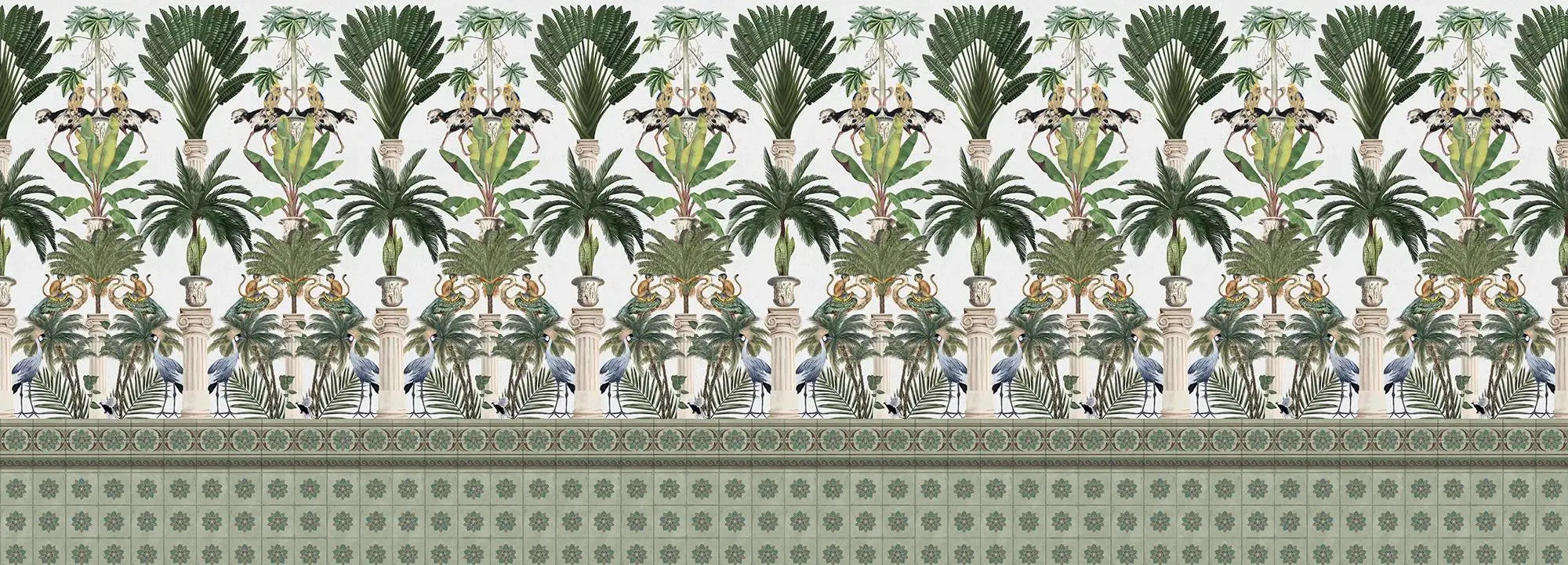 Tropical columns (light) Wallpaper Vladila