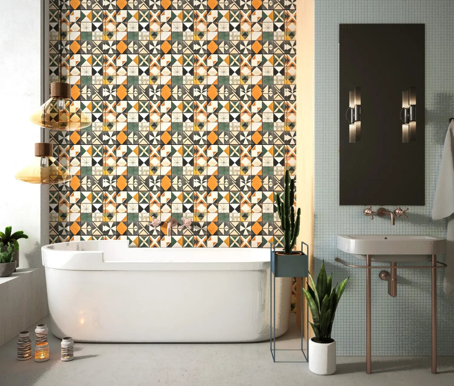 Valencia Artisan Tile Patchwork WallCreatives