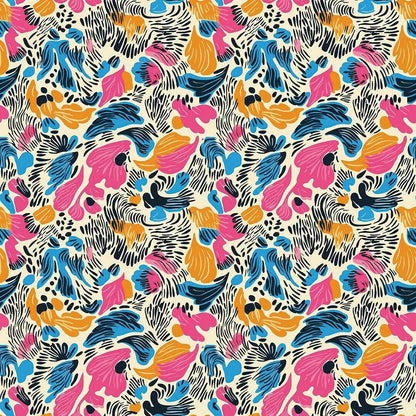 Carnival of Abstract Blooms - WallCreatives