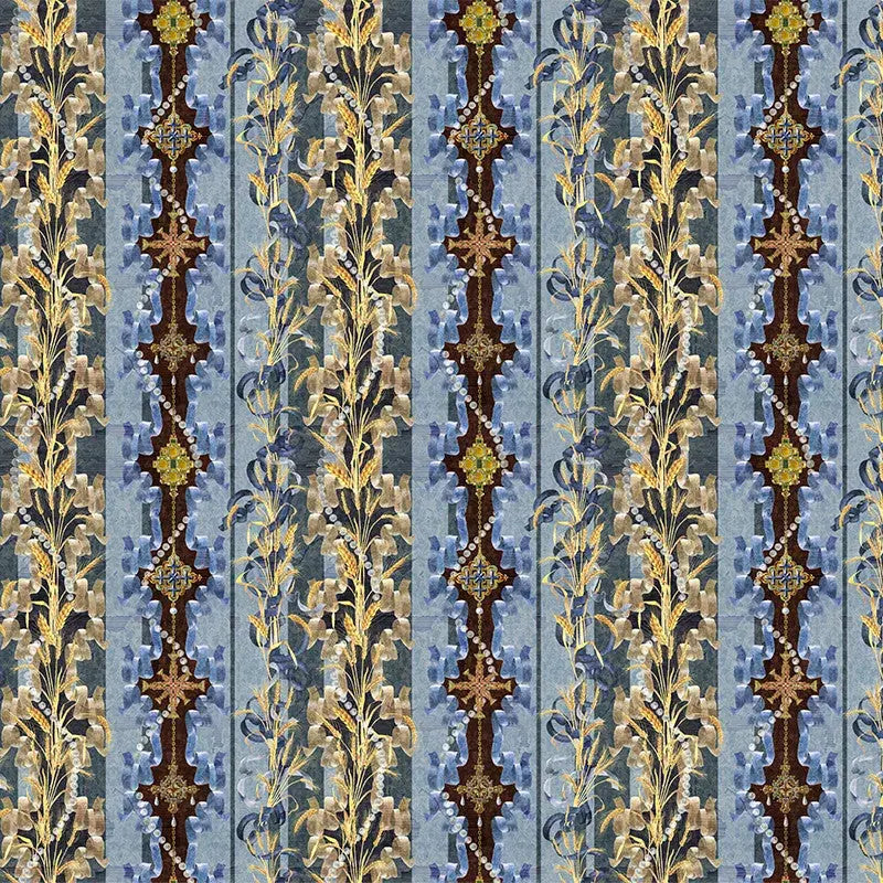 Missy's Gardens Bleu Wallpaper Vladila