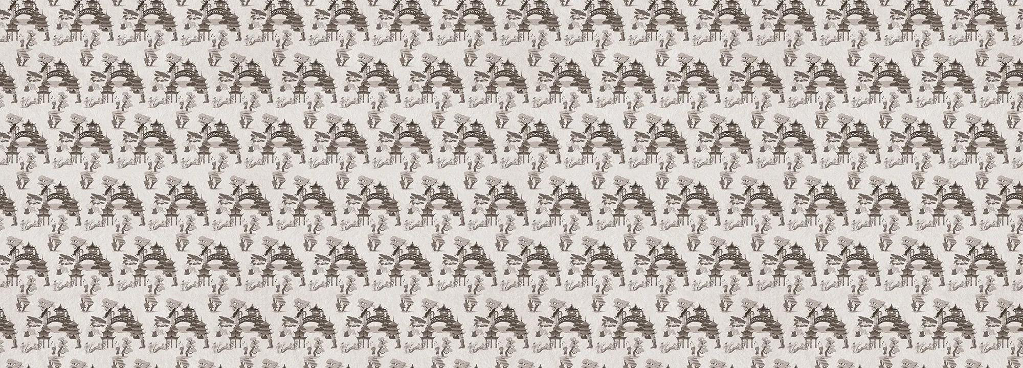Chinese toile (black) Wallpaper Vladila