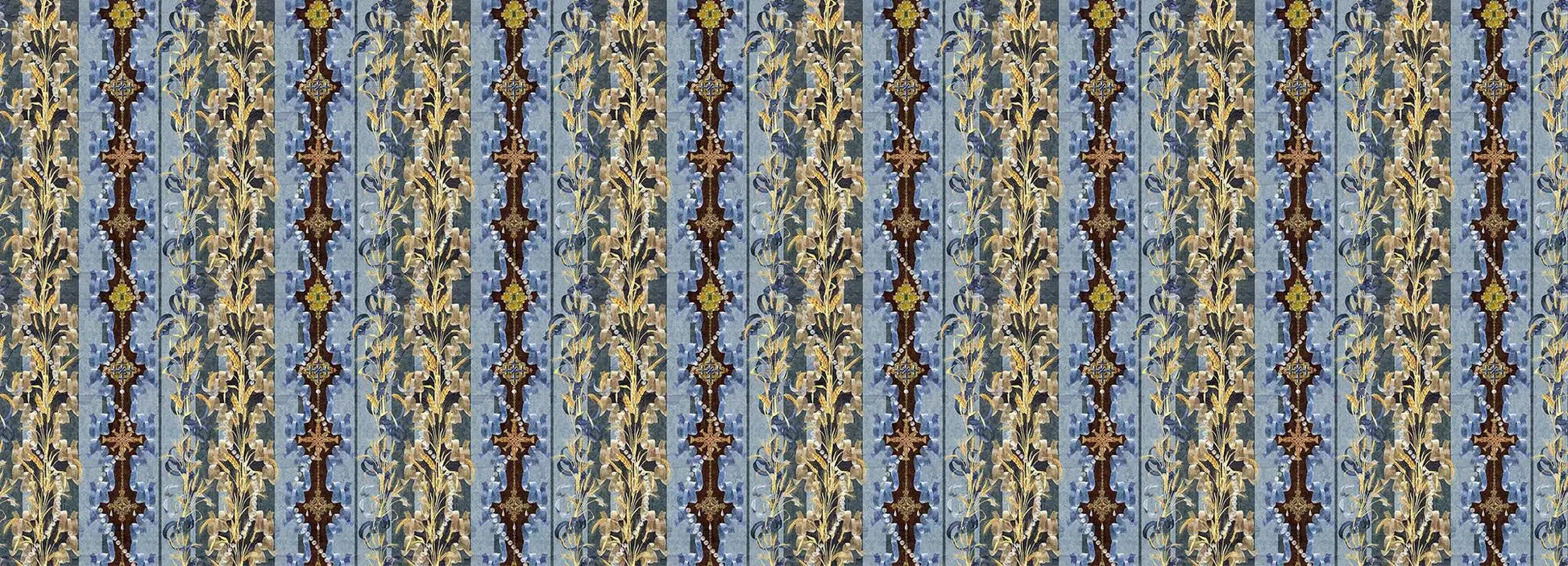 Missy's Gardens Bleu Wallpaper Vladila