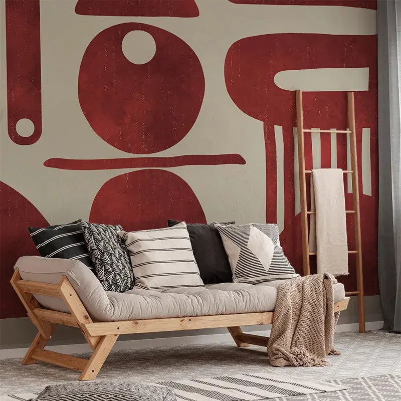 Dayan Drums Watercolor Red Wallpaper Vladila