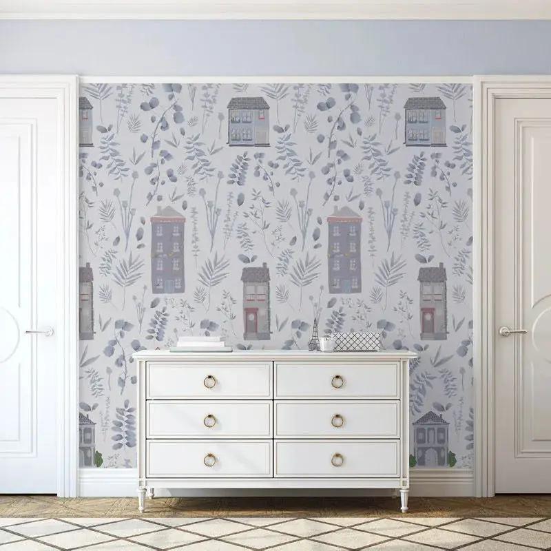 Blue leaves Wallpaper Vladila