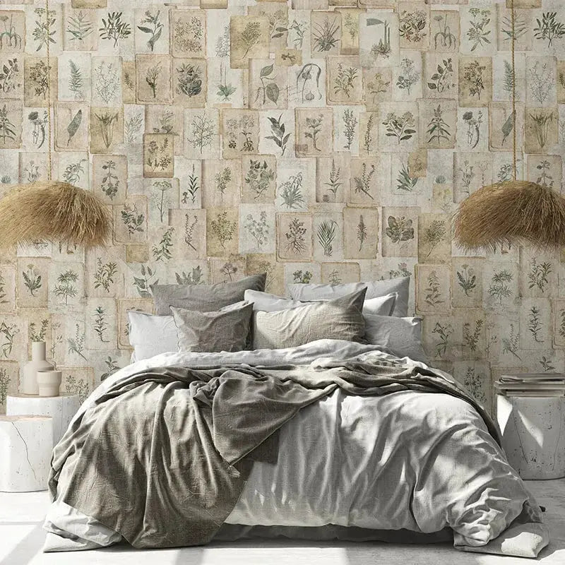 Vintage Herbarium Wallpaper Vladila