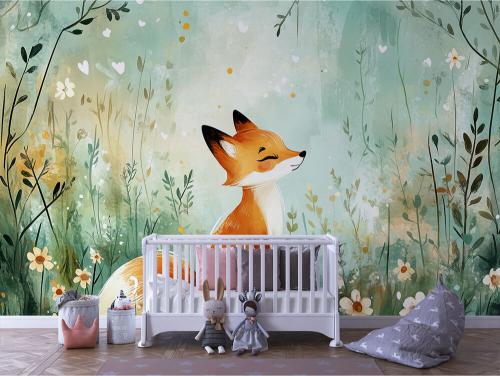 fox's whimsical woodland dream - wallcreatives
