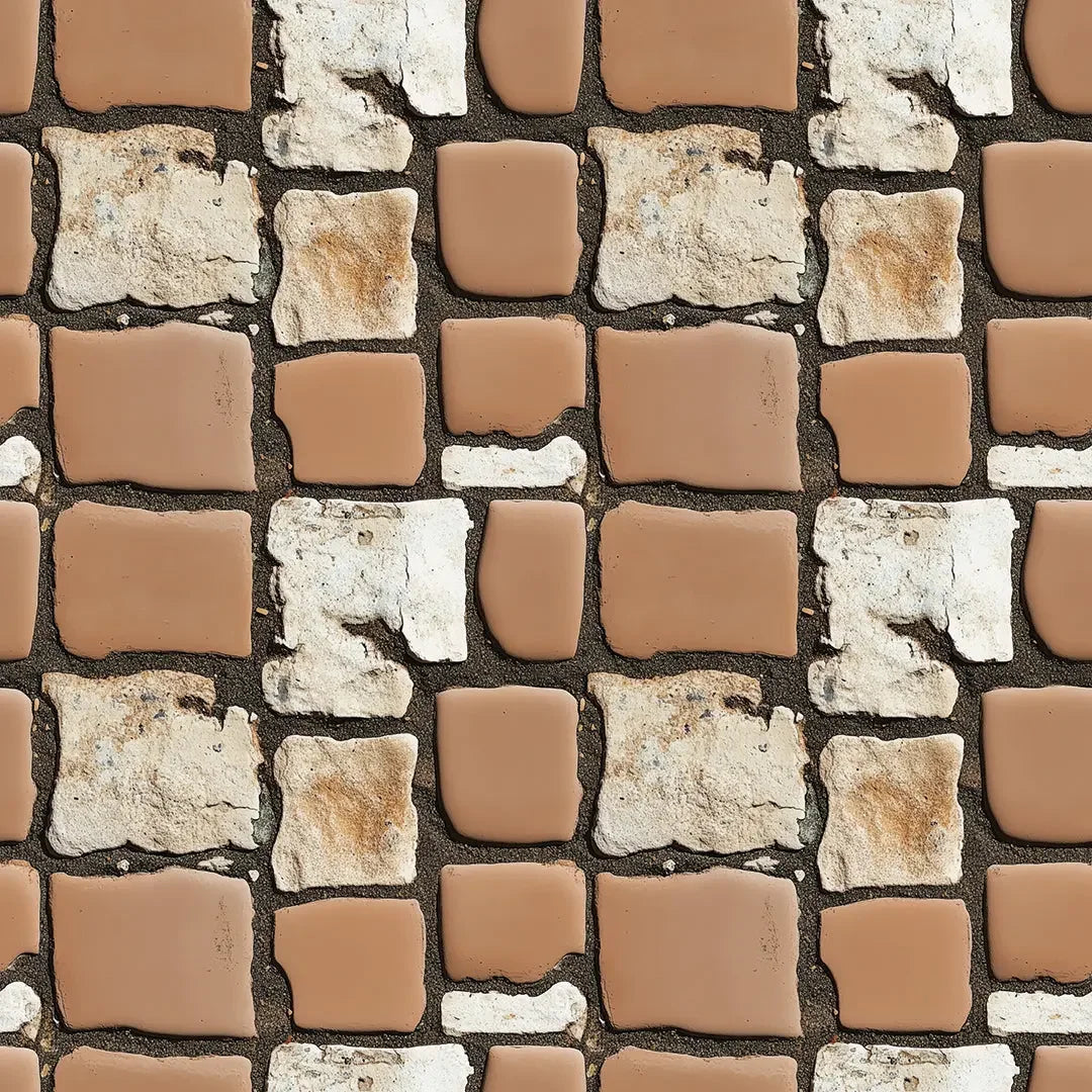 Rustic Cobble & Clay Path - WallCreatives