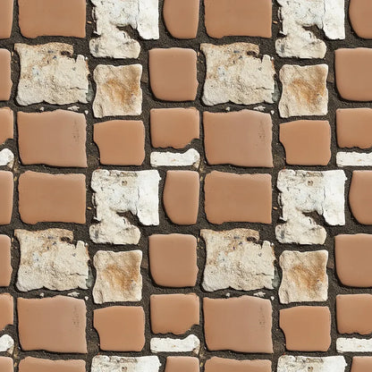 Rustic Cobble & Clay Path - WallCreatives