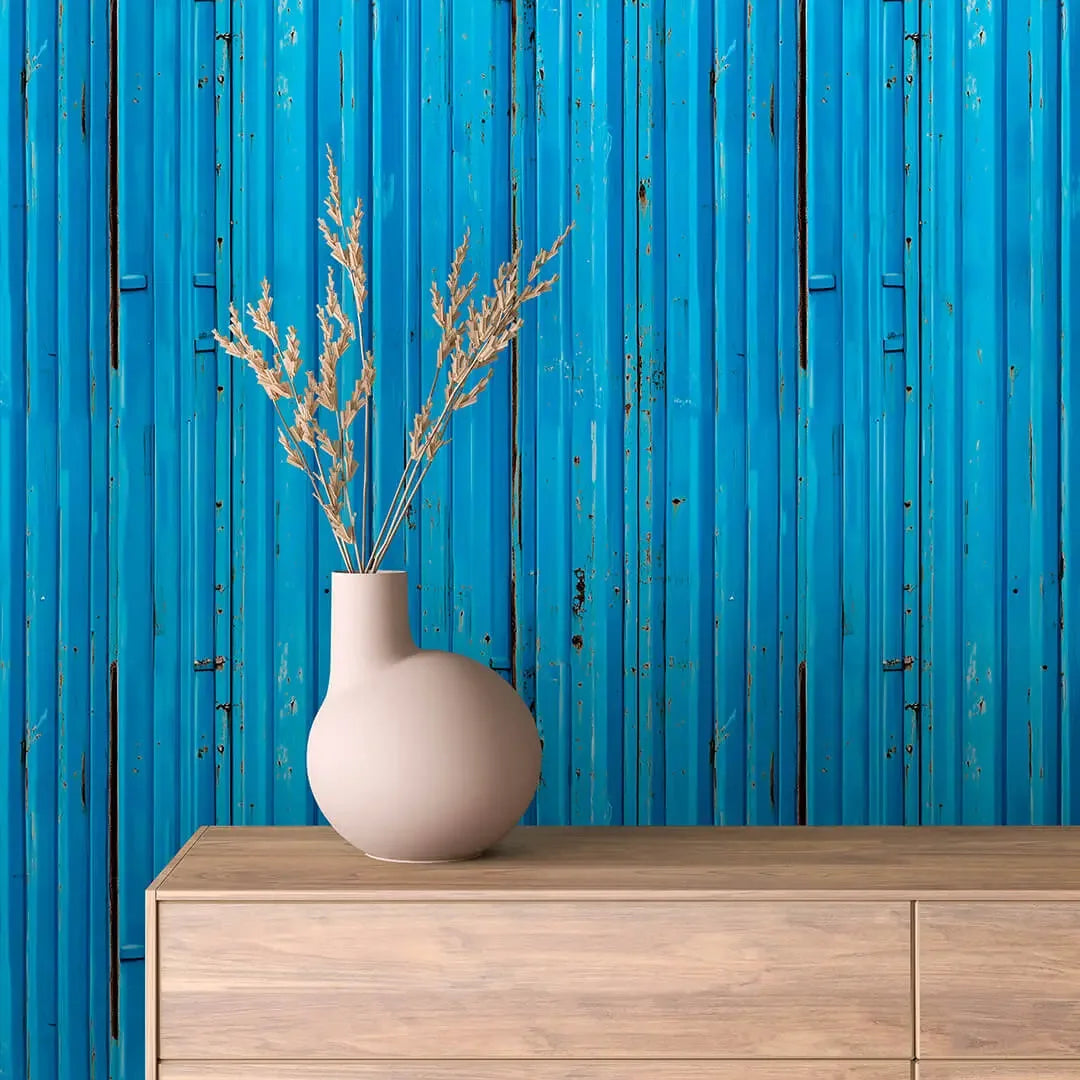 Industrial Blue Rhythm - WallCreatives