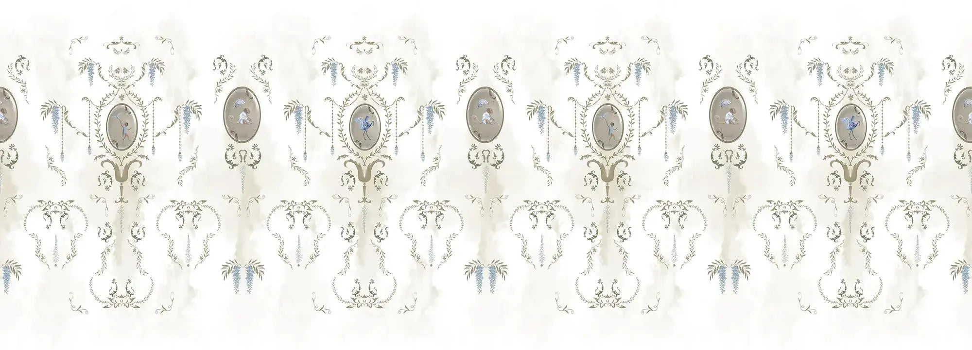 Royal Animals White Wallpaper Vladila