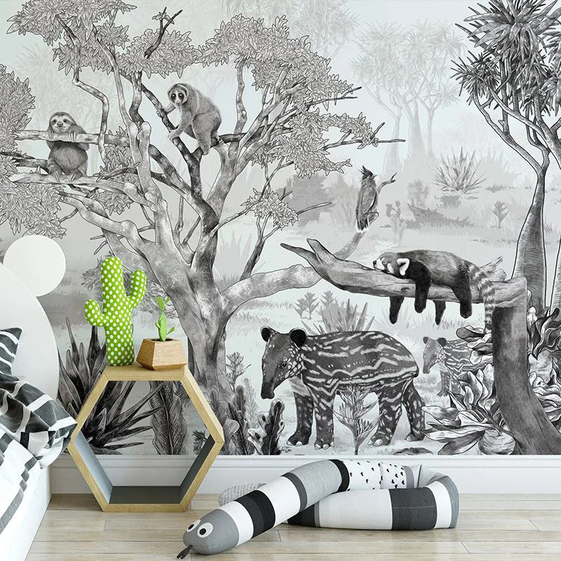 Sleepy Meadow Gray Wallpaper Vladila