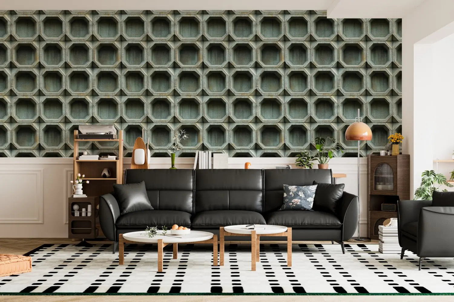 Brutalist Concrete Grid WallCreatives