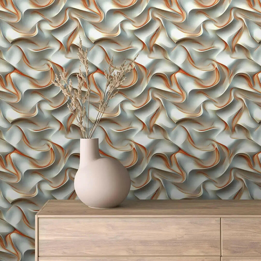 Whispering Silk Currents - WallCreatives