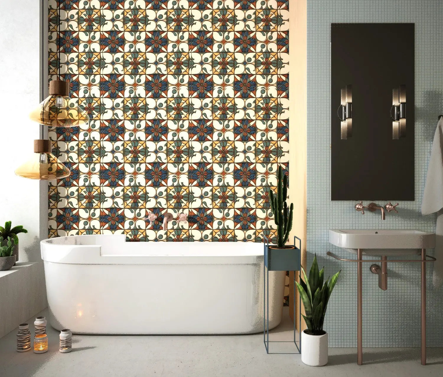 Andalusian Garden Mosaic Wallpaper WallCreatives