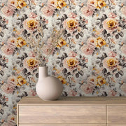 Antique Amber & Blush Bloom - WallCreatives
