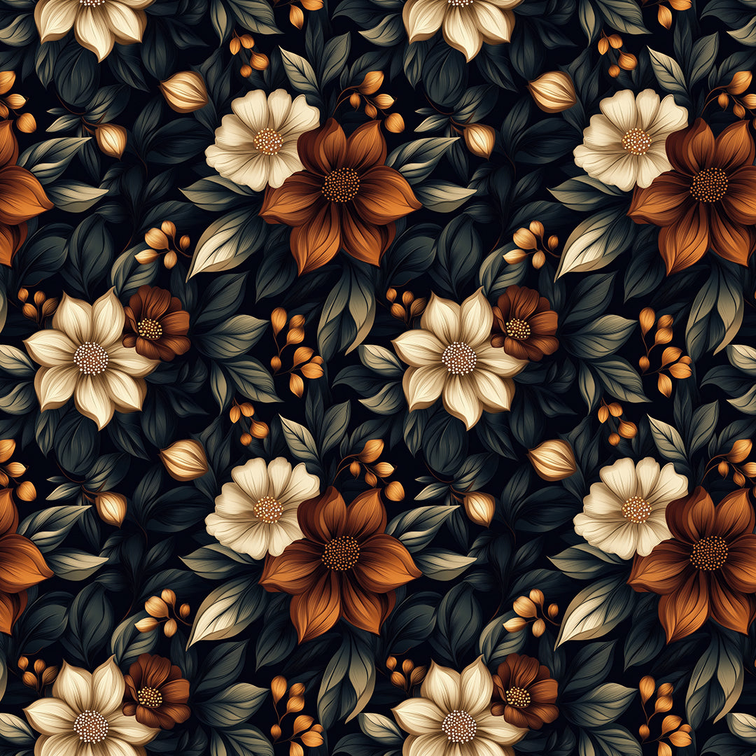 Autumn Nocturne Floral - WallCreatives