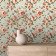 Blushing Peony Linen Weave - WallCreatives