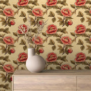 Coral Bloom Chinoiserie Wallpaper - WallCreatives