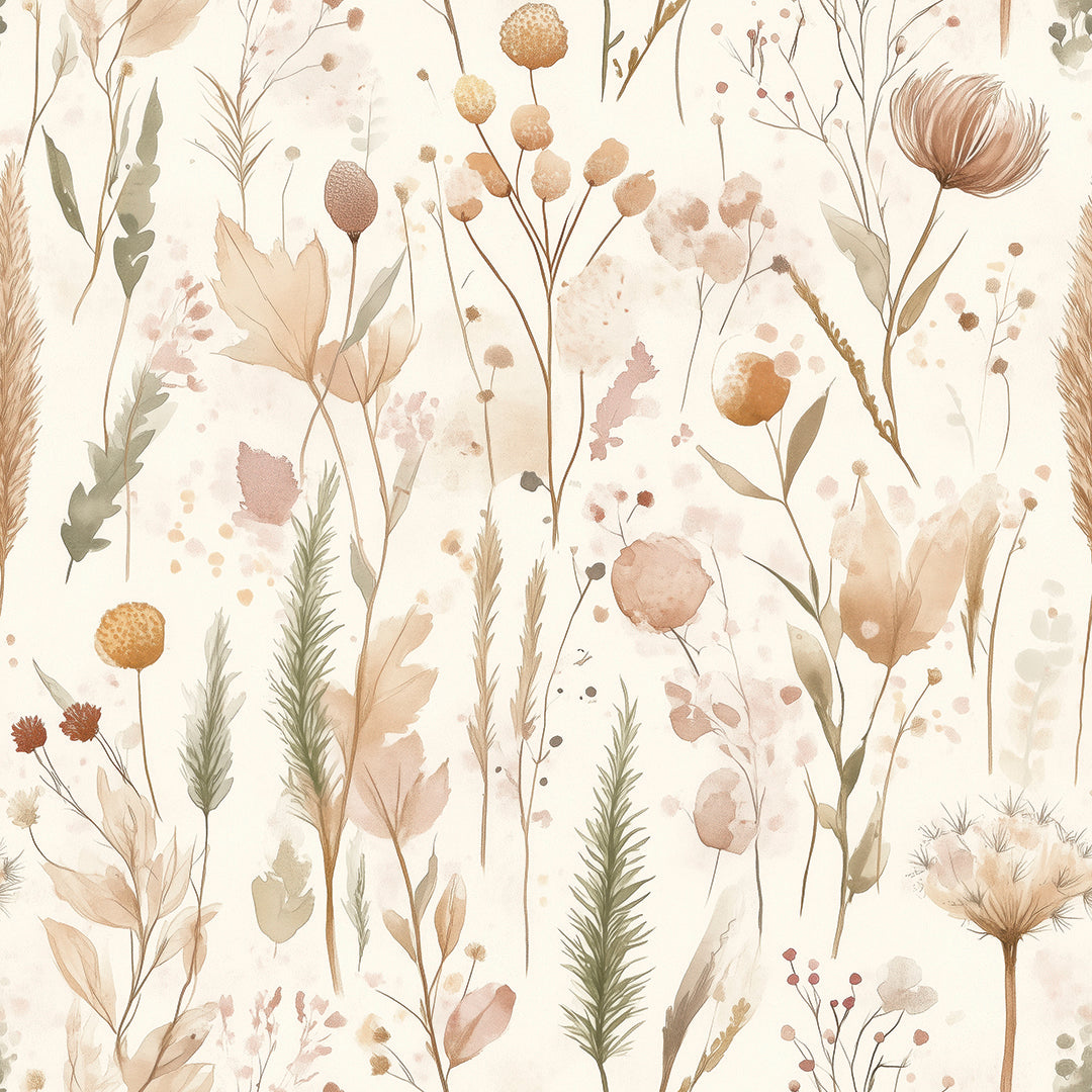 earthy wildflower meadow - wallcreatives