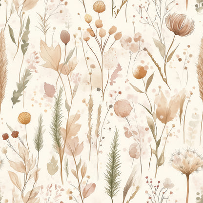 Earthy Wildflower Meadow - WallCreatives