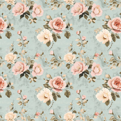 Faded Rose & Sage Memoir - WallCreatives