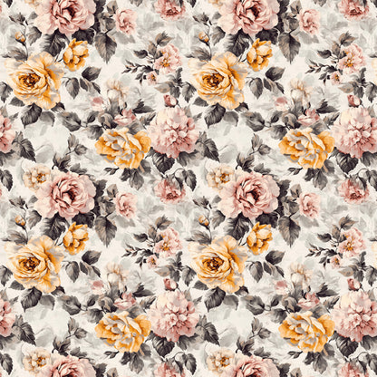 Golden Blush Heritage Bloom - WallCreatives