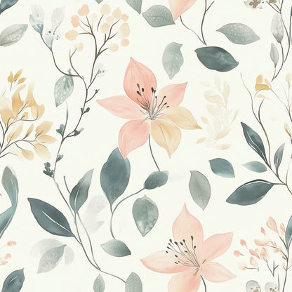 Serene Dawn Floral - WallCreatives