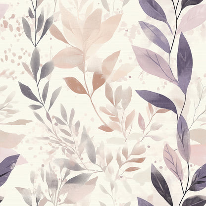 Serene Leaves in Watercolor Haze - WallCreatives