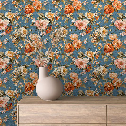 Sunset Bloom Vintage Tapestry - WallCreatives