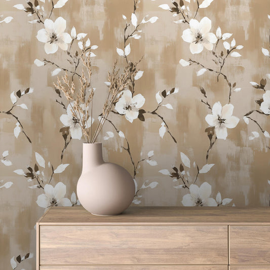 Tranquil Garden Brushstrokes - WallCreatives