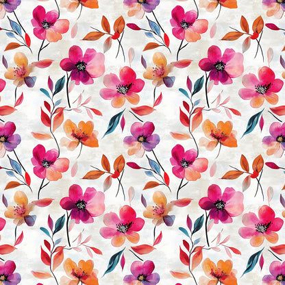 Watercolor Symphony in Berry and Amber - WallCreatives