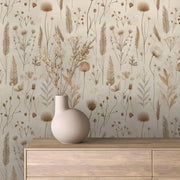 Whispering Meadows Botanical Wallpaper - WallCreatives