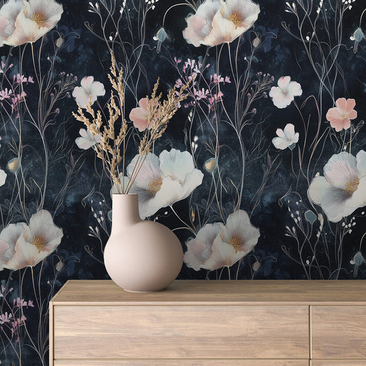 Whispering Midnight Flora - WallCreatives